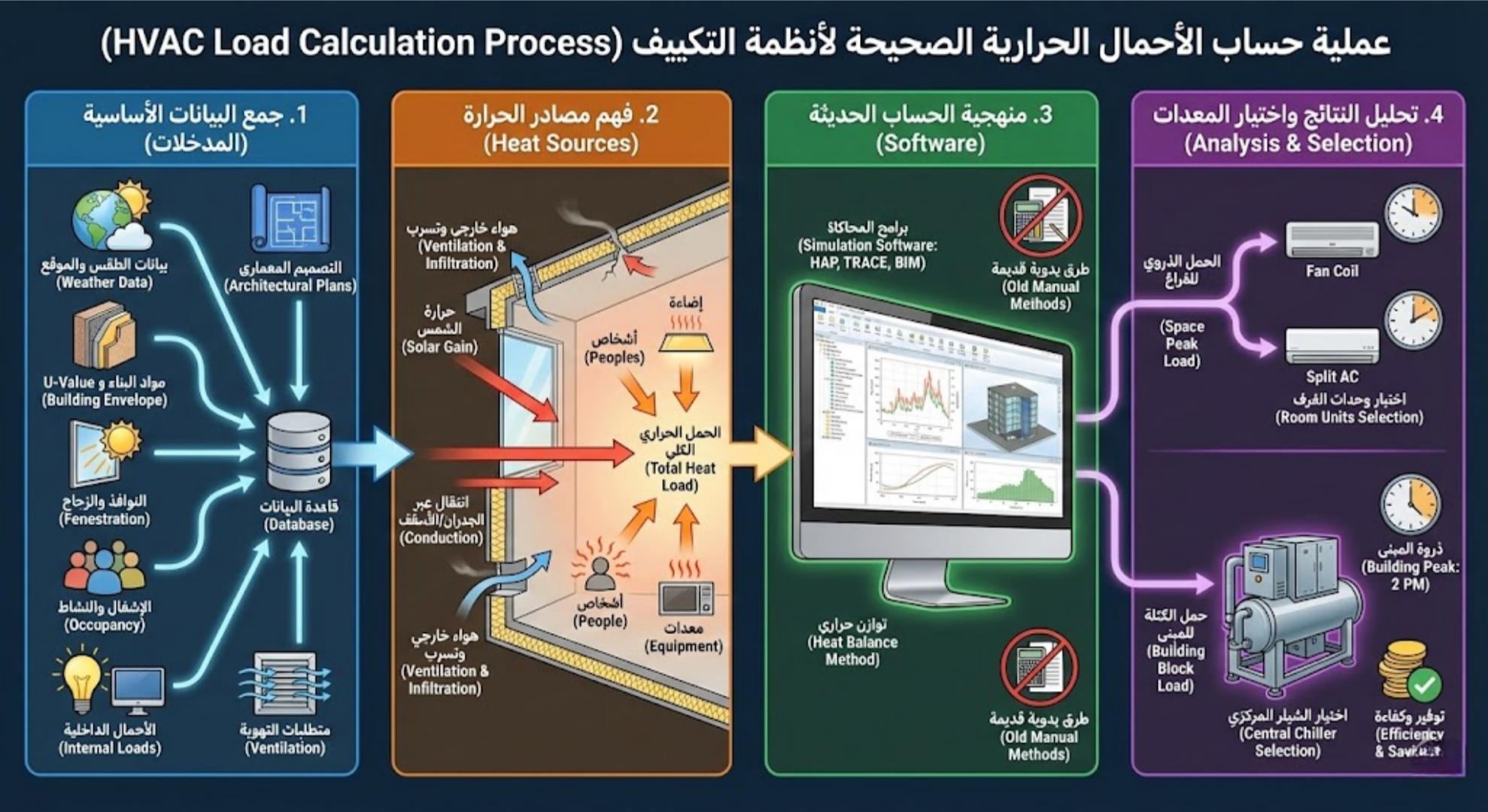 كيف يتم حساب الأحمال الحرارية للمباني بطريقة صحيحة؟